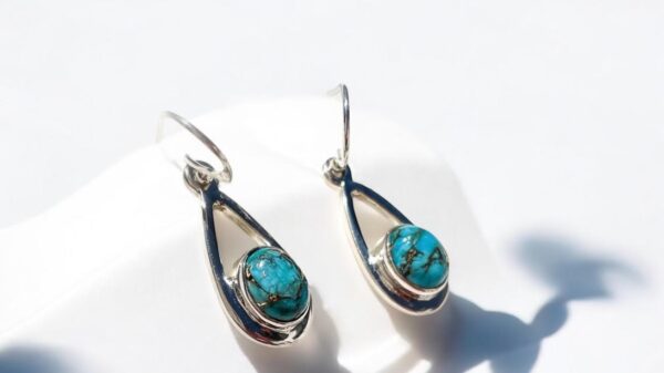 Copper Turquoise Earrings