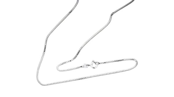 Italian Silver 18 inch Box link Chain